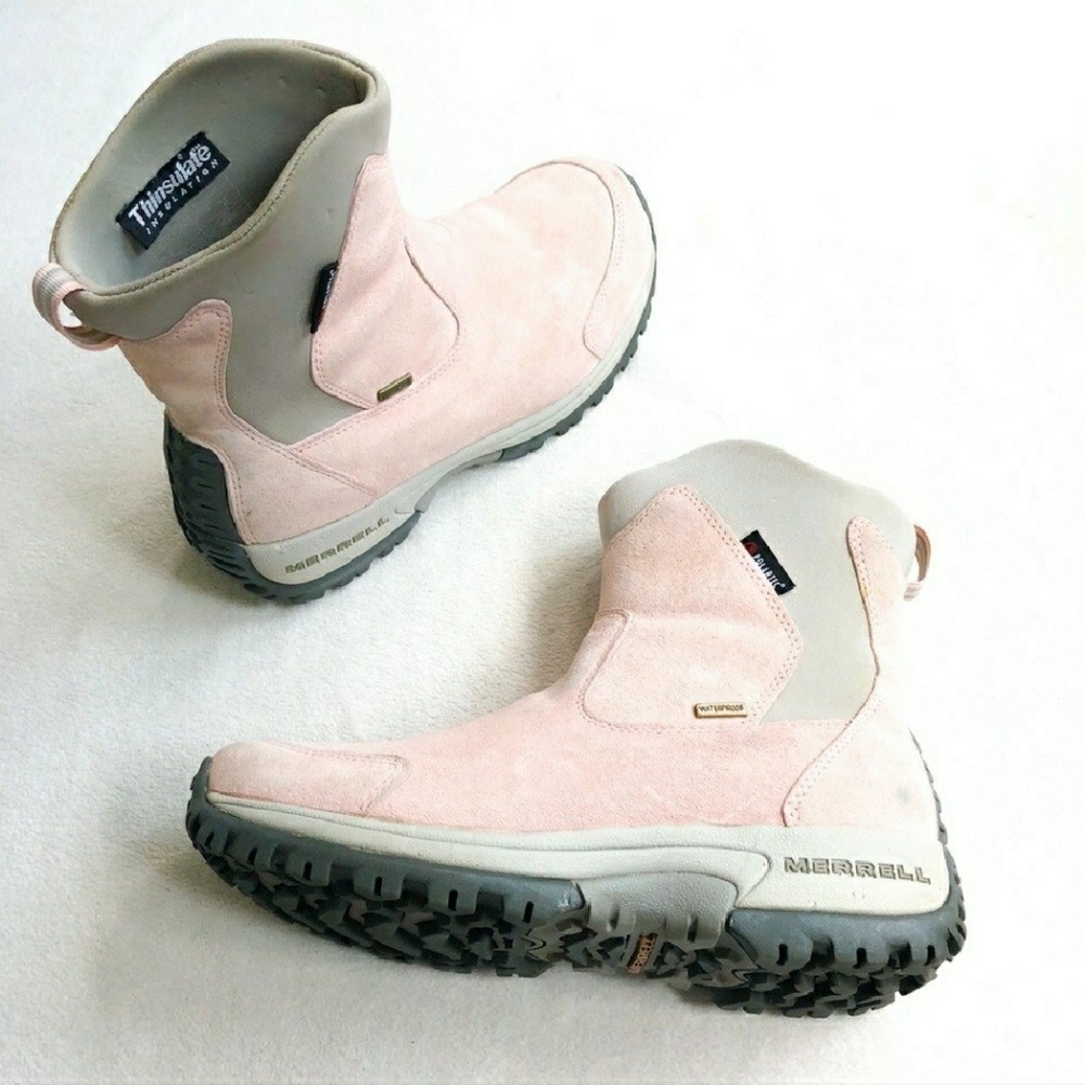 Merrell Women Snow Boots Pink Thinsulate Size 7.5